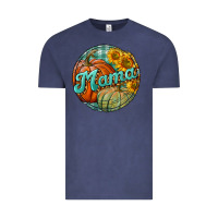 Vintage Denim pumpkin mama with background Vintage Tee - BundleAndBundleShop