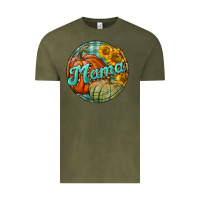 Vintage Olive pumpkin mama with background Vintage Tee - BundleAndBundleShop