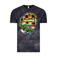Cloud Black Arizona Map Sunflower Cactus Serape Vintage Tee - RanaPortraitStore