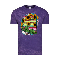 Cloud Purple Arizona Map Sunflower Cactus Serape Vintage Tee - RanaPortraitStore