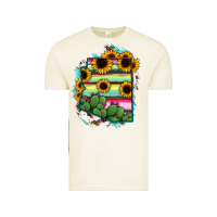 Vintage Arctic Arizona Map Sunflower Cactus Serape Vintage Tee - RanaPortraitStore