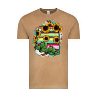 Vintage Camel Arizona Map Sunflower Cactus Serape Vintage Tee - RanaPortraitStore