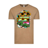 Arizona Map Sunflower Cactus Serape Vintage Tee | Teevron