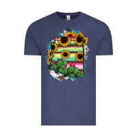 Vintage Denim Arizona Map Sunflower Cactus Serape Vintage Tee - RanaPortraitStore