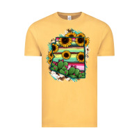 Vintage Mustard Arizona Map Sunflower Cactus Serape Vintage Tee - RanaPortraitStore