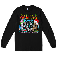 Black Santas Favorite PCA Patient Care Assistant Long Sleeve Tee - CowhideDigitalArt