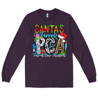 Plum Santas Favorite PCA Patient Care Assistant Long Sleeve Tee - CowhideDigitalArt