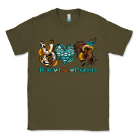 Army Green peace love cowboys Classic Tee - OliviaCreatesArt