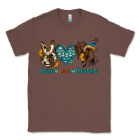 Chestnut peace love cowboys Classic Tee - OliviaCreatesArt