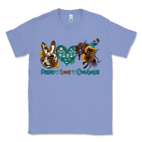 Colony Blue peace love cowboys Classic Tee - OliviaCreatesArt