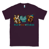Plum peace love cowboys Classic Tee - OliviaCreatesArt