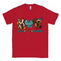 Red peace love cowboys Classic Tee - OliviaCreatesArt