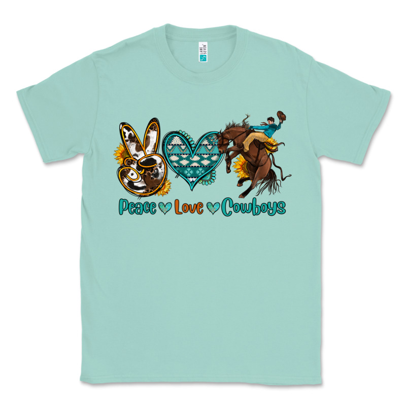 Peace Love Cowboys Classic Tee by OliviaCreatesArt | Teevron