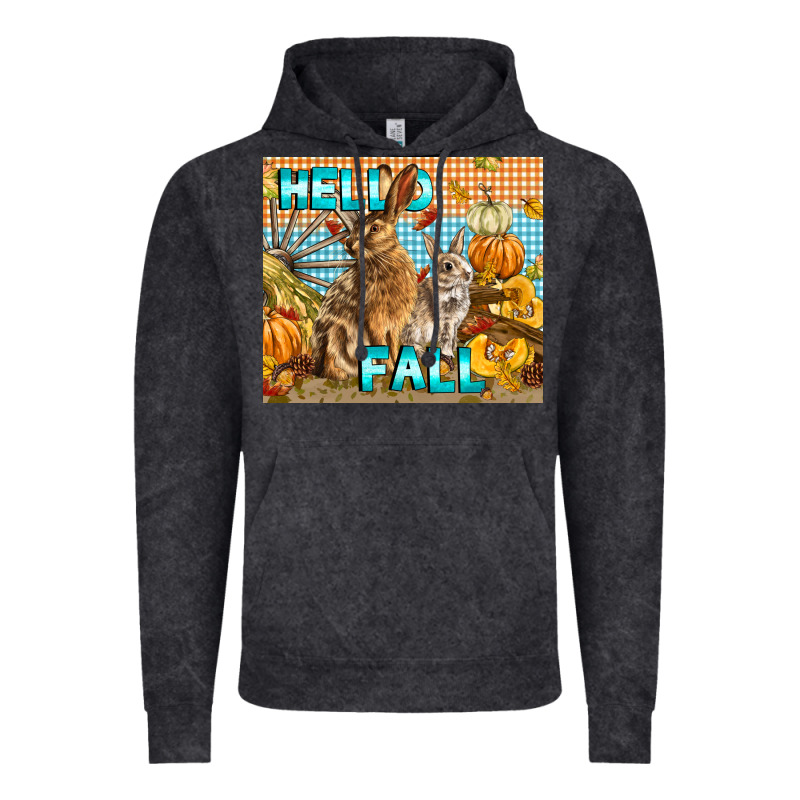 Hello Fall Rabbit Vintage Hoodie by LillyAllenDesigns | Teevron