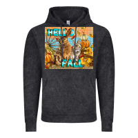 Vintage Black Hello Fall Rabbit Vintage Hoodie - LillyAllenDesigns