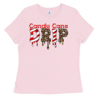 Bubblegum Pink candy cane drip Ladies Tee - FaDigitalArtStudio