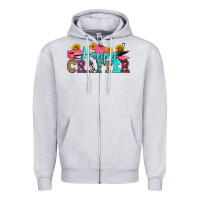 Heather Grey happy crafter Zipper Hoodie - RanaPortraitStore