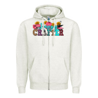 Oatmeal Heather happy crafter Zipper Hoodie - RanaPortraitStore