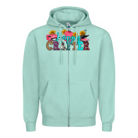 Seafoam happy crafter Zipper Hoodie - RanaPortraitStore