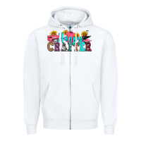 White happy crafter Zipper Hoodie - RanaPortraitStore
