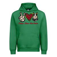 Emerald Peace Love Blue Heeler Urban Hoodie - Jasminsmagicworld