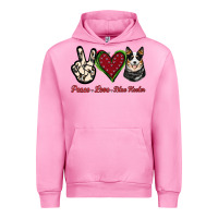 Fuchsia Pink Peace Love Blue Heeler Urban Hoodie - Jasminsmagicworld