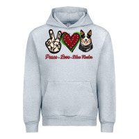 Heather Grey Peace Love Blue Heeler Urban Hoodie - Jasminsmagicworld