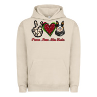 Pigment French Oak Peace Love Blue Heeler Urban Hoodie - Jasminsmagicworld
