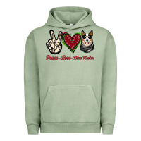 Pigment Oil Green Peace Love Blue Heeler Urban Hoodie - Jasminsmagicworld
