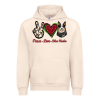 Sandshell Peace Love Blue Heeler Urban Hoodie - Jasminsmagicworld