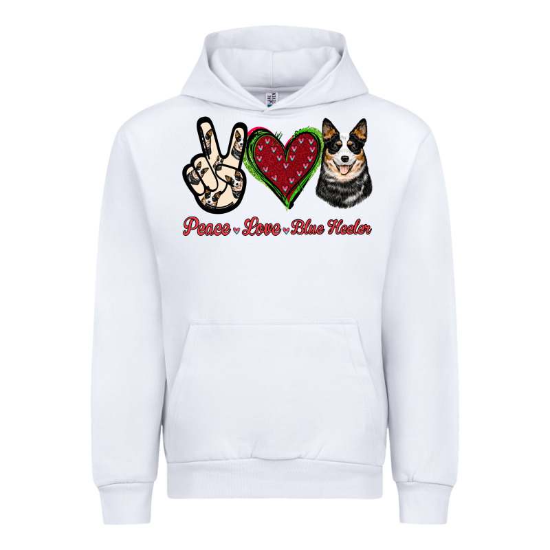 Peace Love Blue Heeler Urban Hoodie by Jasminsmagicworld | Teevron