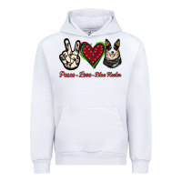 White Peace Love Blue Heeler Urban Hoodie - Jasminsmagicworld