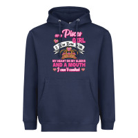Navy As A Pisces Girl I Was Born With My Heart On My Sleeve And A Mouth Heavyweight Hoodie - Jasminsmagicworld