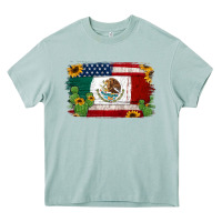 Arona mexican american flag background Heavy Core Tee - Jasminsmagicworld