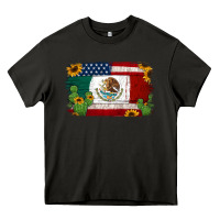 Asphalt mexican american flag background Heavy Core Tee - Jasminsmagicworld