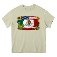 Mossy mexican american flag background Heavy Core Tee - Jasminsmagicworld