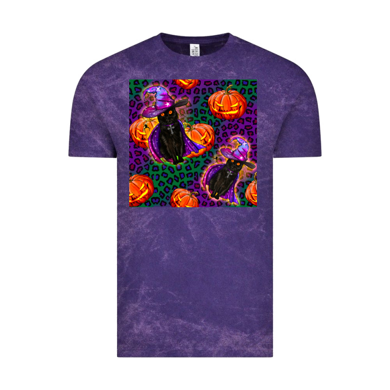 Witchy Cat And Pumpkins Seamless Paternal Vintage Tee by BundleAndBundleShop | Teevron