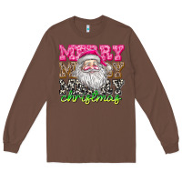 Chestnut merry merry merry christmas Long Sleeve Tee - CowhideDigitalArt