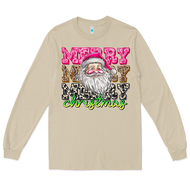Merry Merry Merry Christmas Long Sleeve Tee by CowhideDigitalArt | Teevron