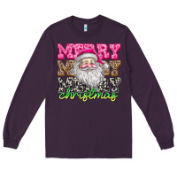 Plum merry merry merry christmas Long Sleeve Tee - CowhideDigitalArt