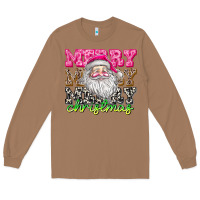 Toasted Coconut merry merry merry christmas Long Sleeve Tee - CowhideDigitalArt