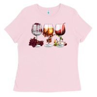 Bubblegum Pink hallothanksmas halloween thanksgiving  christmas wine Ladies Tee - FaDigitalArtStudio