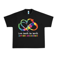 Black Love Needs No Words Heart Puzzle Autism Urban Heavy Tee - CowhideDigitalArt