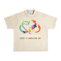 Sandshell Love Needs No Words Heart Puzzle Autism Urban Heavy Tee - CowhideDigitalArt