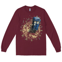 Burgundy watch the time Long Sleeve Tee - artisFamous