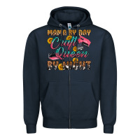 Navy mama by day craft queen by night Zipper Hoodie - RanaPortraitStore