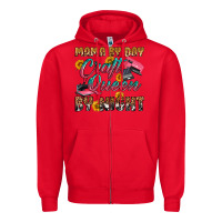 Red mama by day craft queen by night Zipper Hoodie - RanaPortraitStore