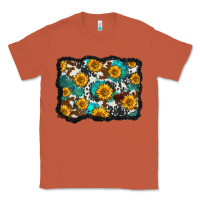 Copper cowhide  turquoise sunflowers pattern olivia Classic Tee - OliviaCreatesArt