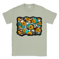 Matcha cowhide  turquoise sunflowers pattern olivia Classic Tee - OliviaCreatesArt