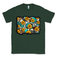 Sports Green cowhide  turquoise sunflowers pattern olivia Classic Tee - OliviaCreatesArt